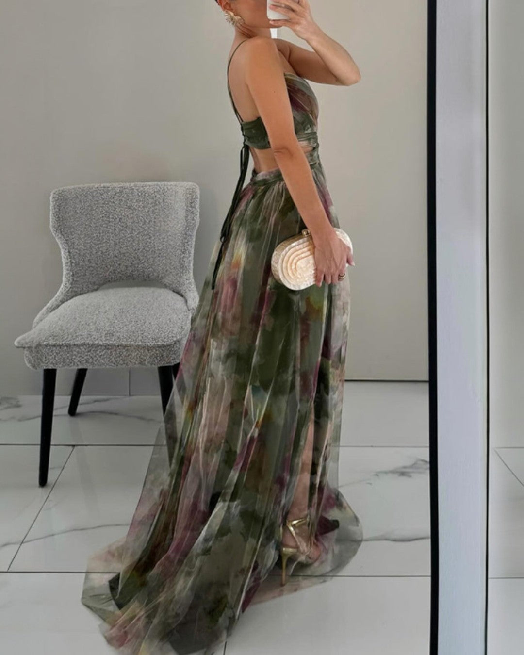 Giselle | Charming Floral Print Maxi Dress