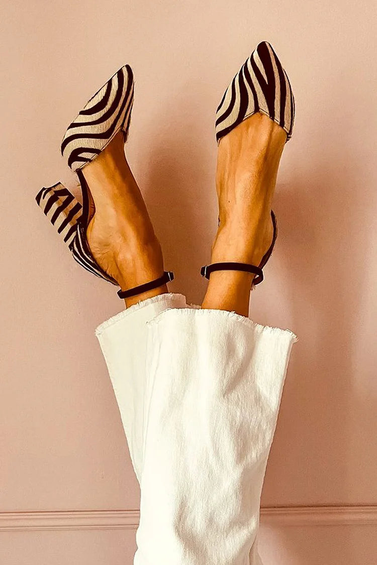 Keren | Pointed-Toe Heels with Zebra Print