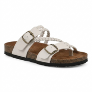 Sandalias Hayleigh de Corcho Trenzado – Doble Hebilla