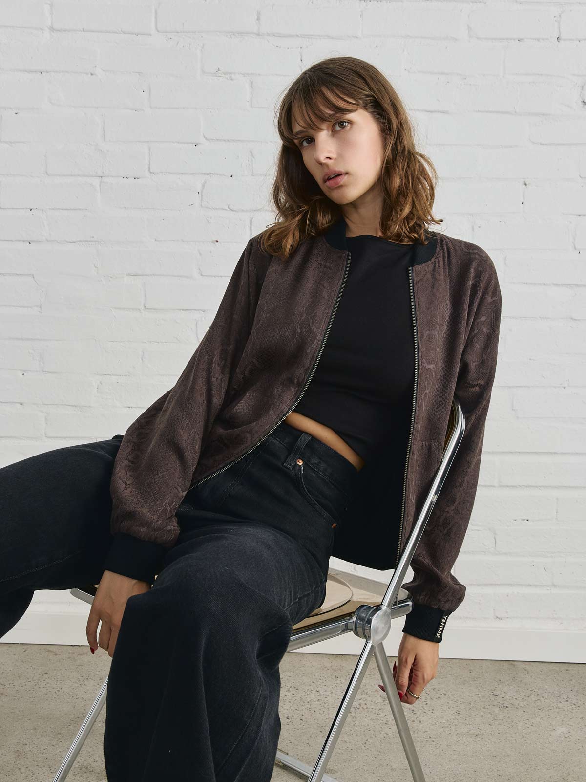 Ruth Wende bomber jacket, Cobra/Black