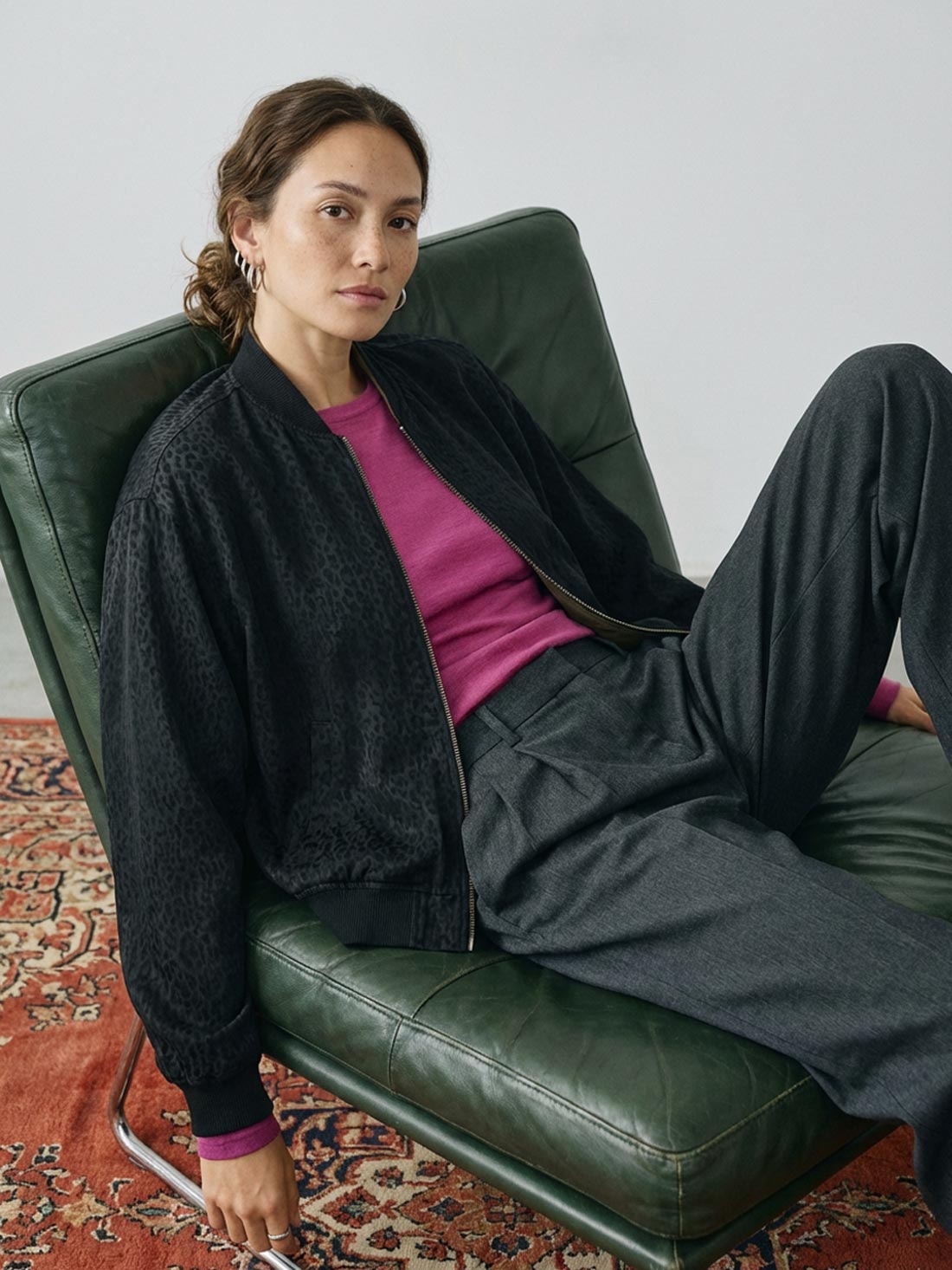 Lene Leo/Olive Knit Jacket
