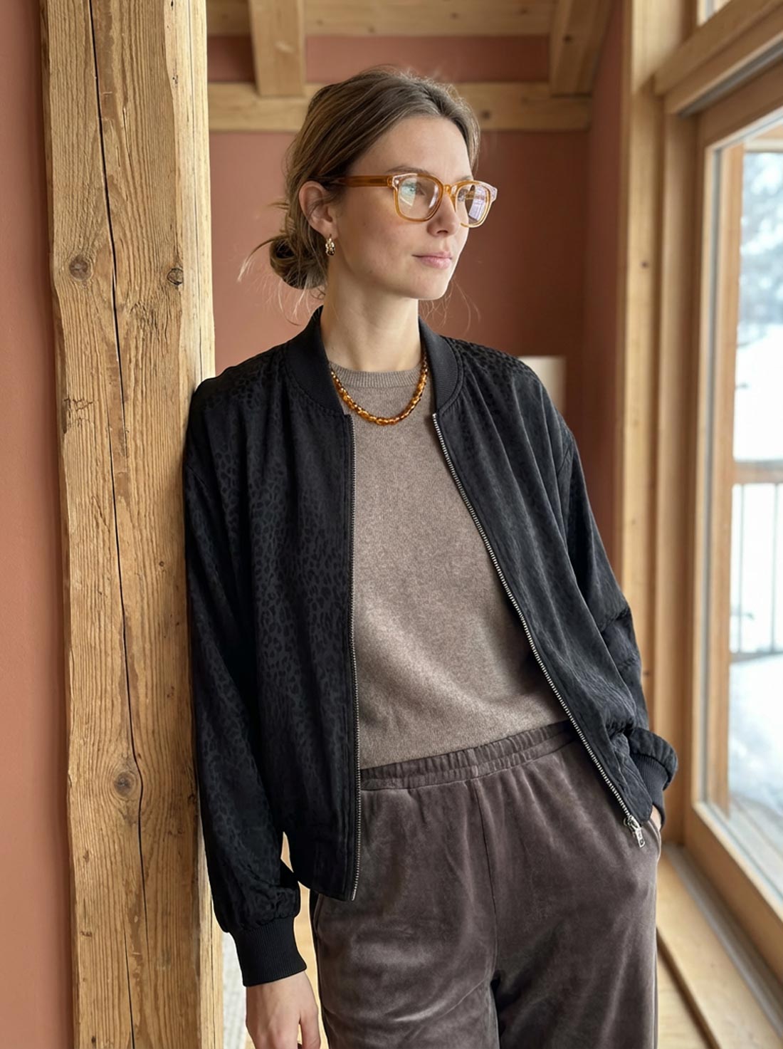 Lene Leo/Olive Knit Jacket