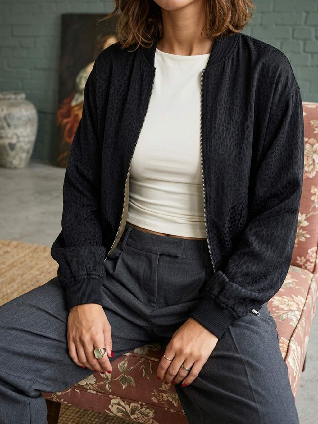 Lene Leo/Olive Knit Jacket