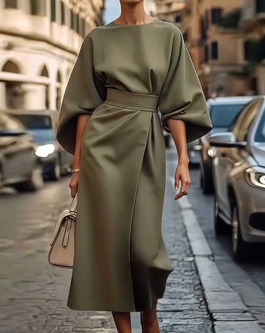 Valentina | Elegant maxi dress with voluminous sleeves