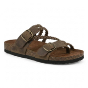 Sandalias Hayleigh de Corcho Trenzado – Doble Hebilla