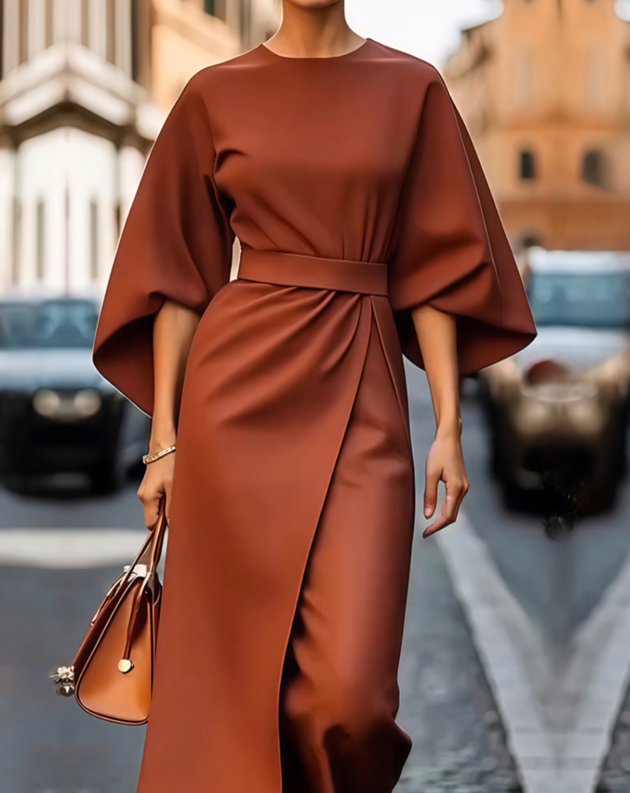 Valentina | Elegant maxi dress with voluminous sleeves