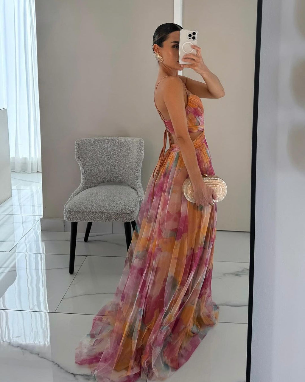 Giselle | Charming Floral Print Maxi Dress