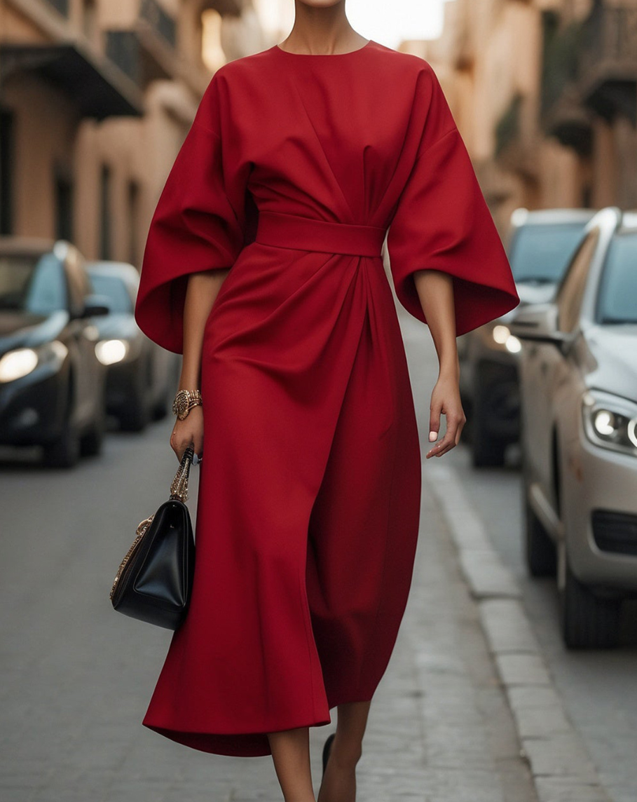 Valentina | Elegant maxi dress with voluminous sleeves