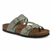 Sandalias Hayleigh de Corcho Trenzado – Doble Hebilla