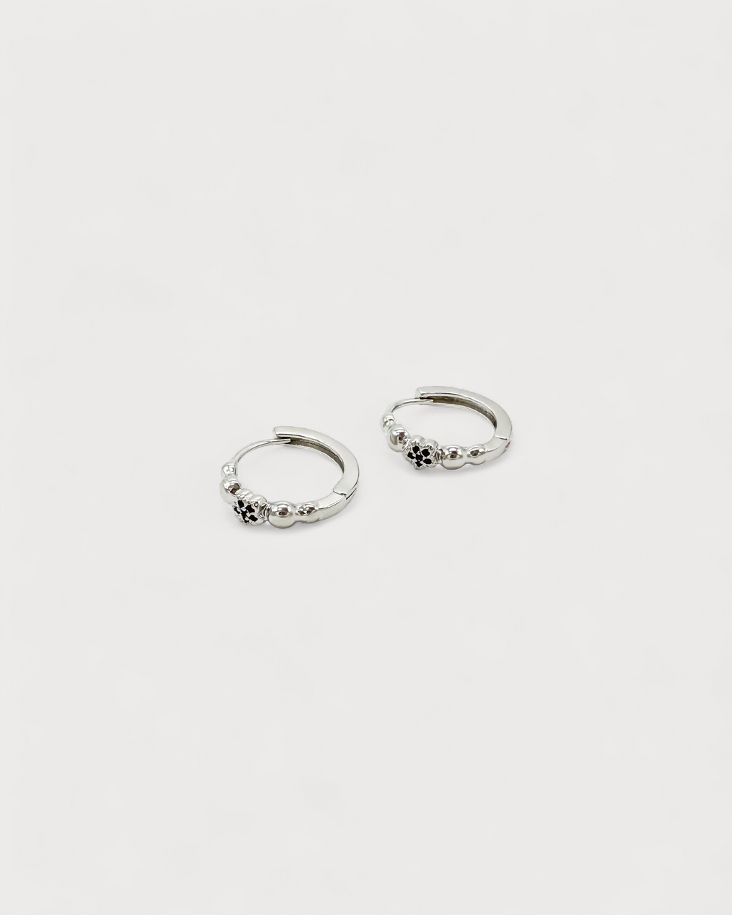 Round Flower - Earrings - Plated