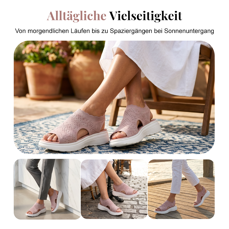 👡 Breathable Knitted Platform Sandals for Women: Light and Comfortable
