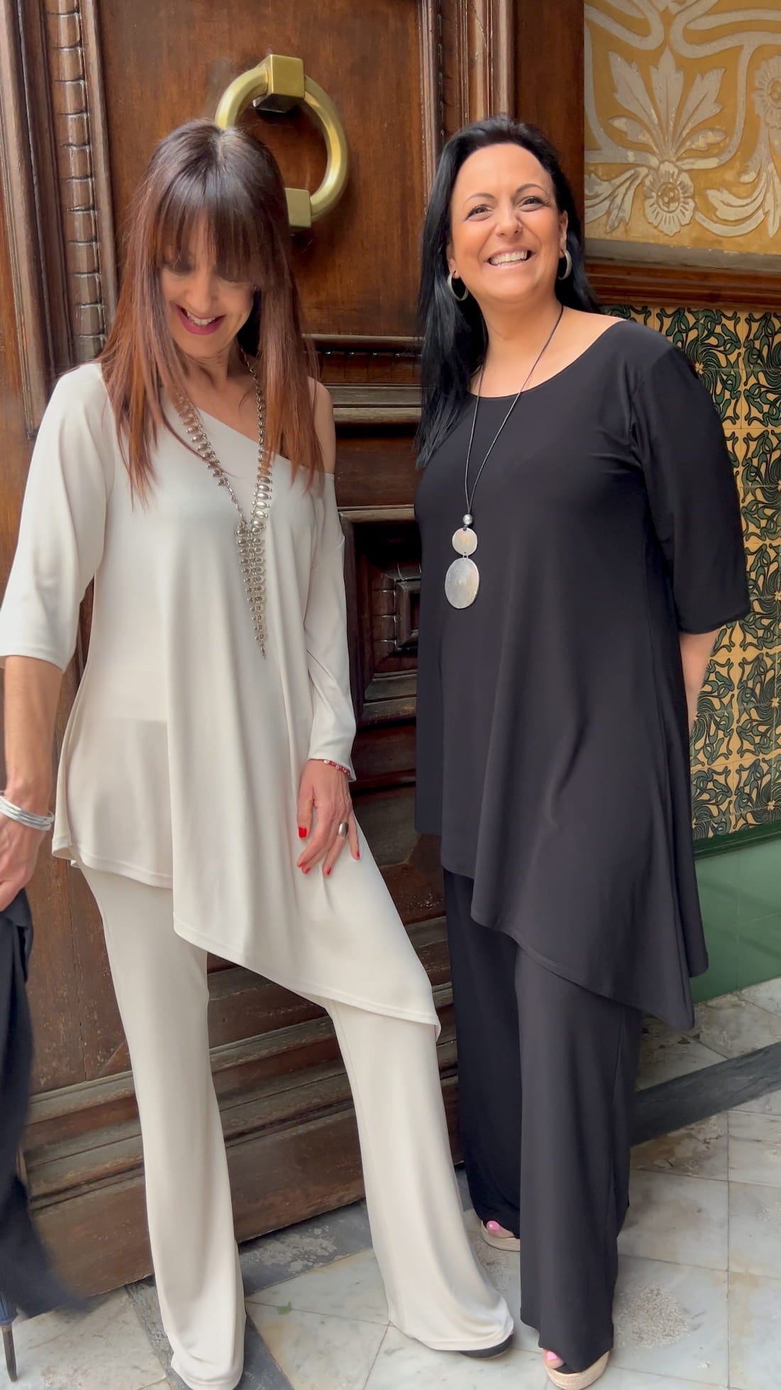 Asymmetric Blouse with 3/4 Sleeves
