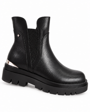 Xanne | Botines Negros con Plataforma y Cierre Interior