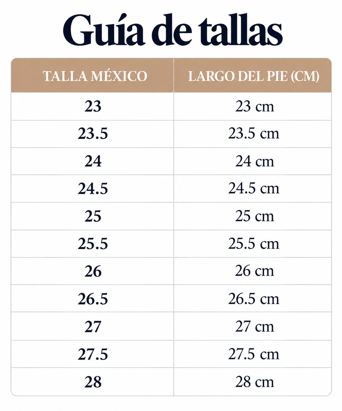 Xanne | Botines Negros con Plataforma y Cierre Interior size chart