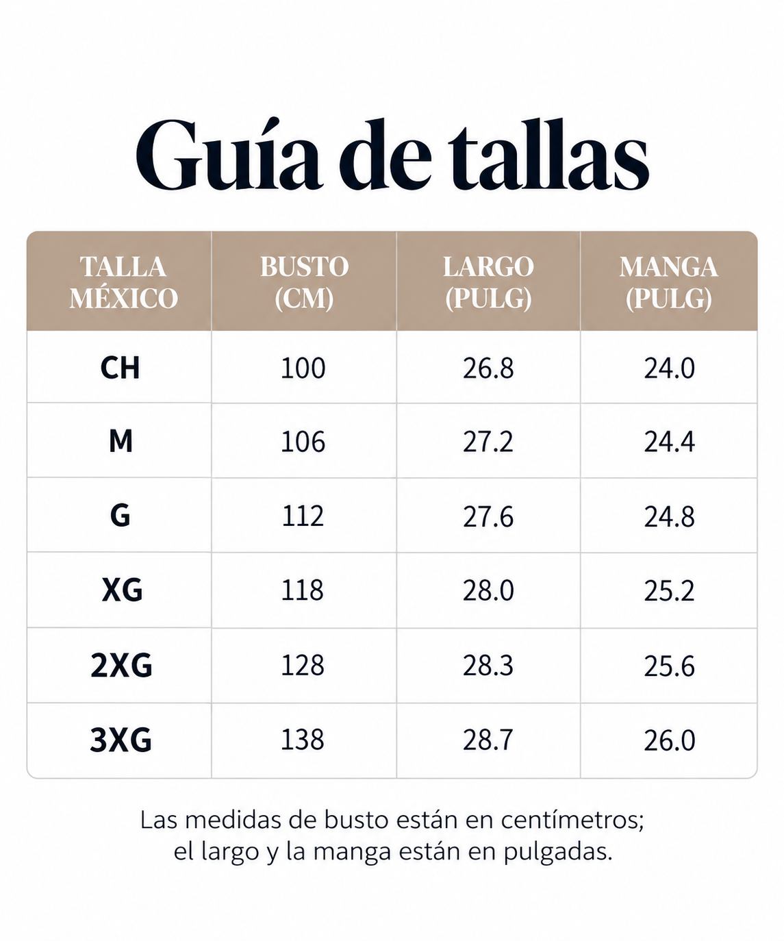 Rebecca™ | Chamarra Cálida con Cuello Alto size chart