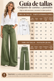 Jeans de Pierna Ancha y Tiro Alto con Lavado Vintage