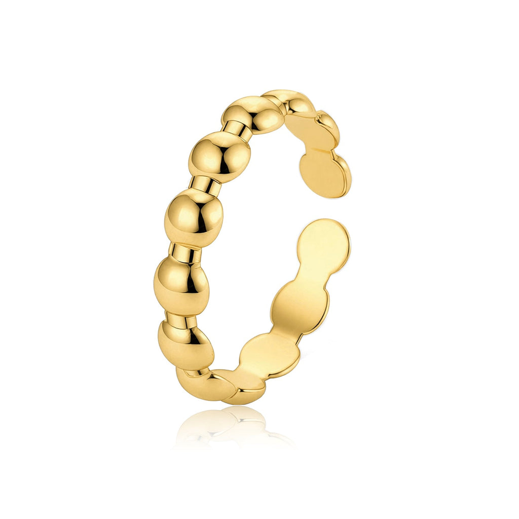 Anillo con motivos ovalados dorados