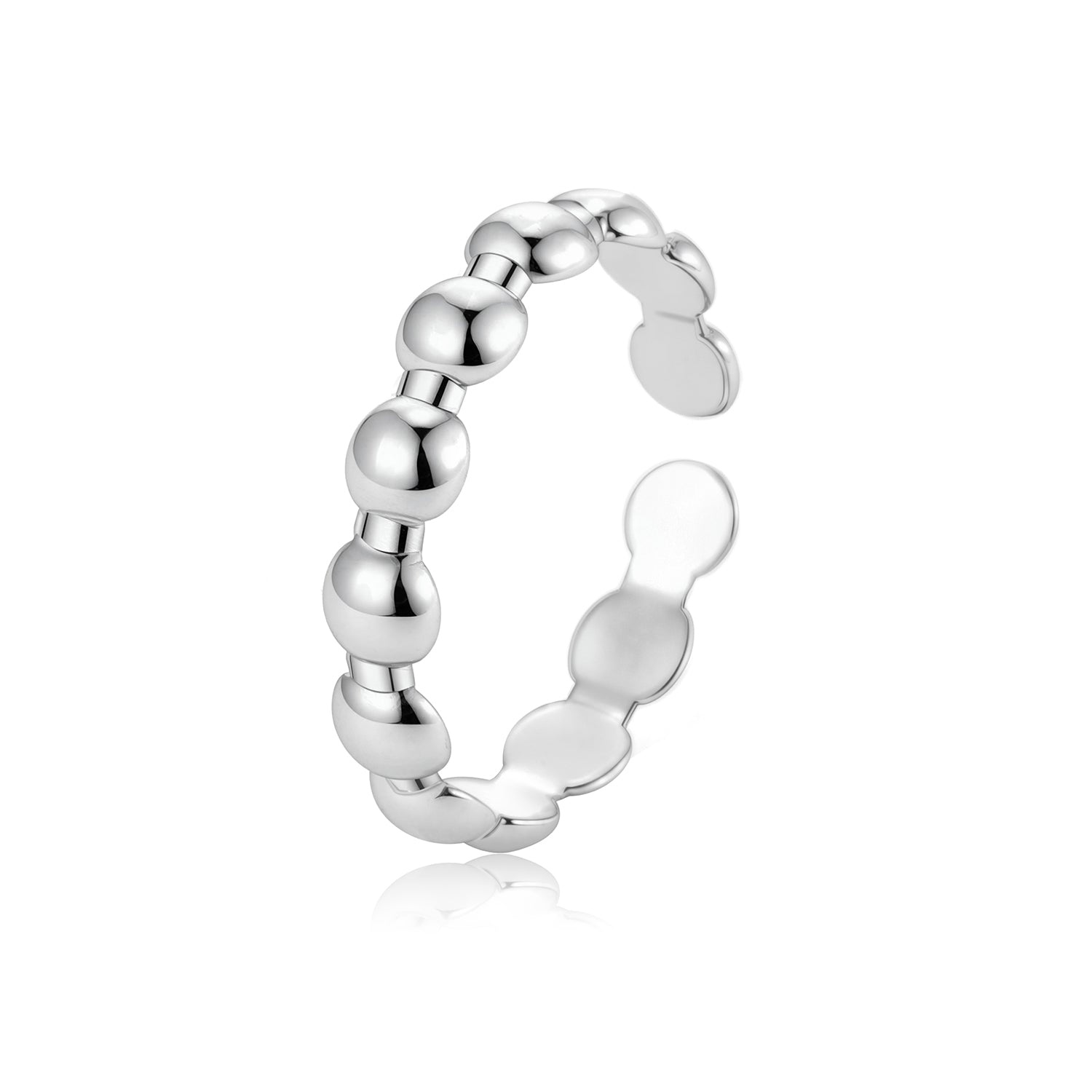 Ring ovalen patronen zilver