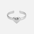 Silver heart ring