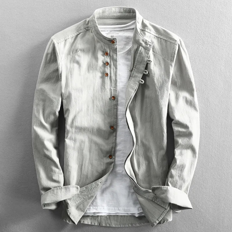 Takumi™ | Minimalist Japanese-Collar Shirt