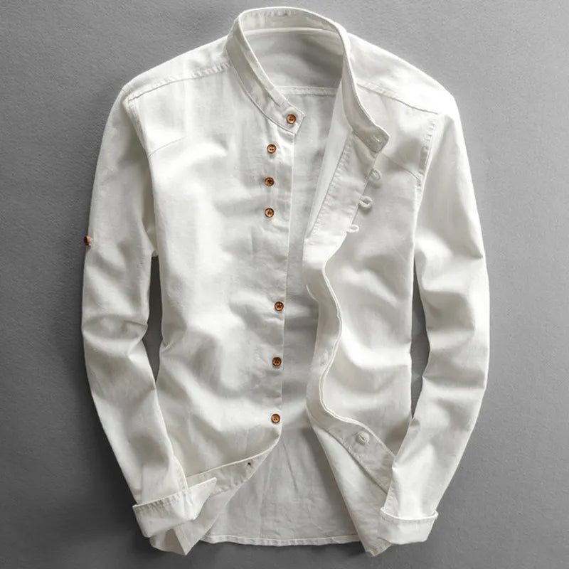 Takumi™ | Minimalist Japanese-Collar Shirt