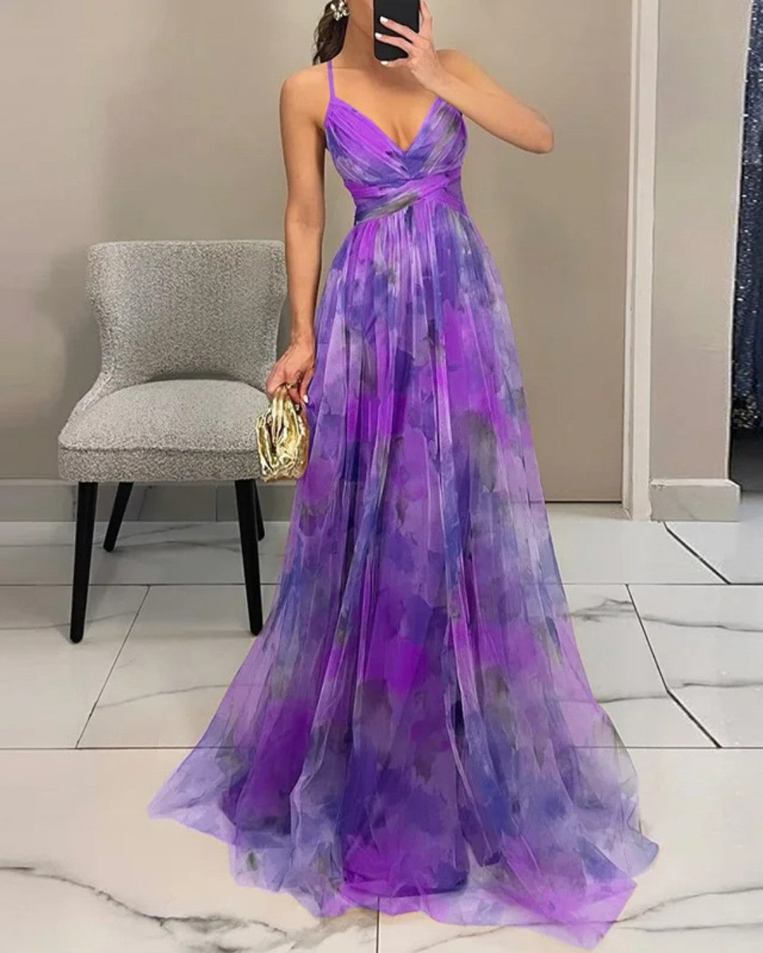 Giselle | Charming Floral Print Maxi Dress