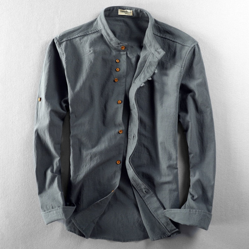 Takumi™ | Minimalist Japanese-Collar Shirt