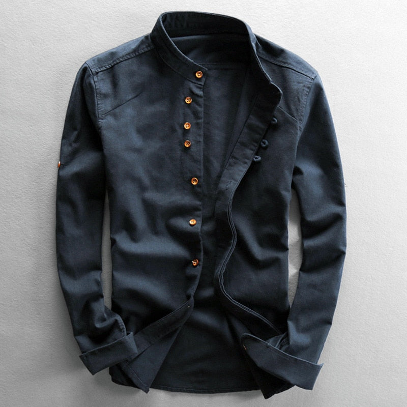 Takumi™ | Minimalist Japanese-Collar Shirt