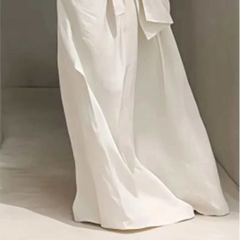 Vestido largo sin mangas liso de mujer, elegante vestido de primavera con cuello en V