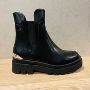 Xanne | Botines Negros con Plataforma y Cierre Interior