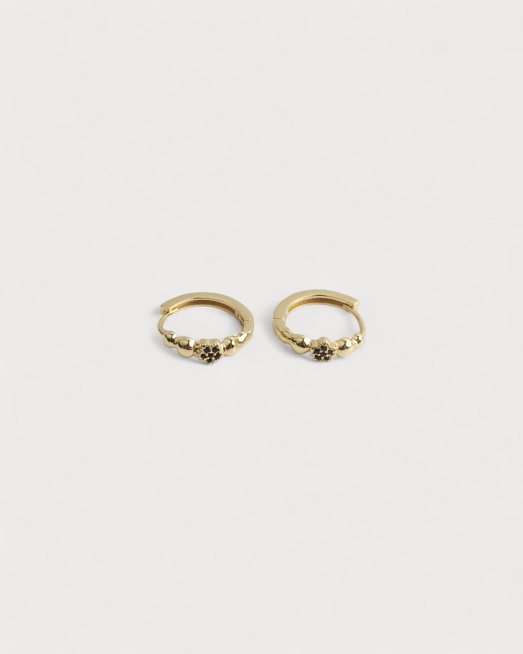 Round Flower - Pendientes - Chapados
