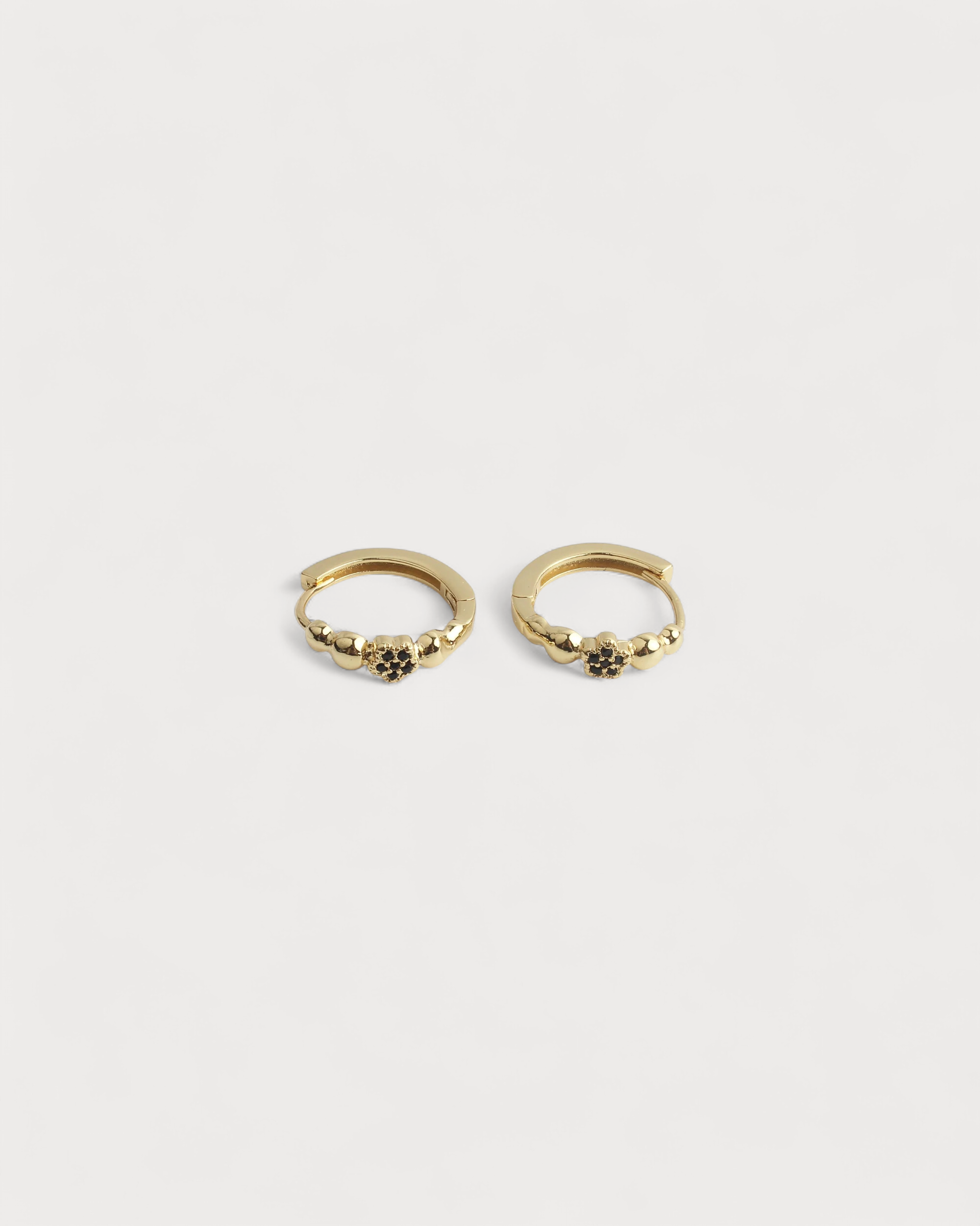 Round Flower - Pendientes - Chapados
