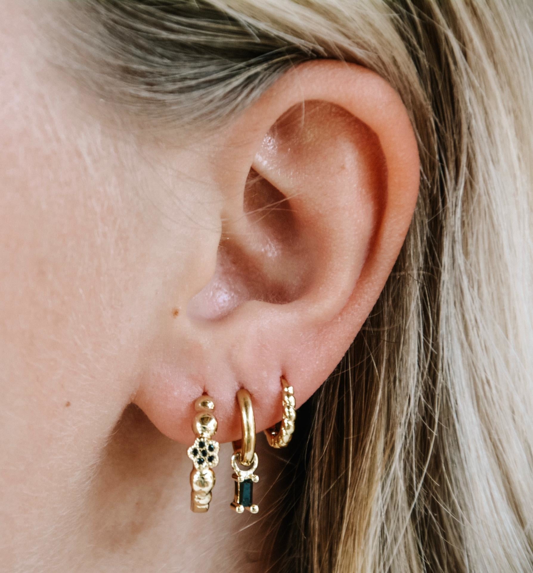 Round Flower - Pendientes - Chapados