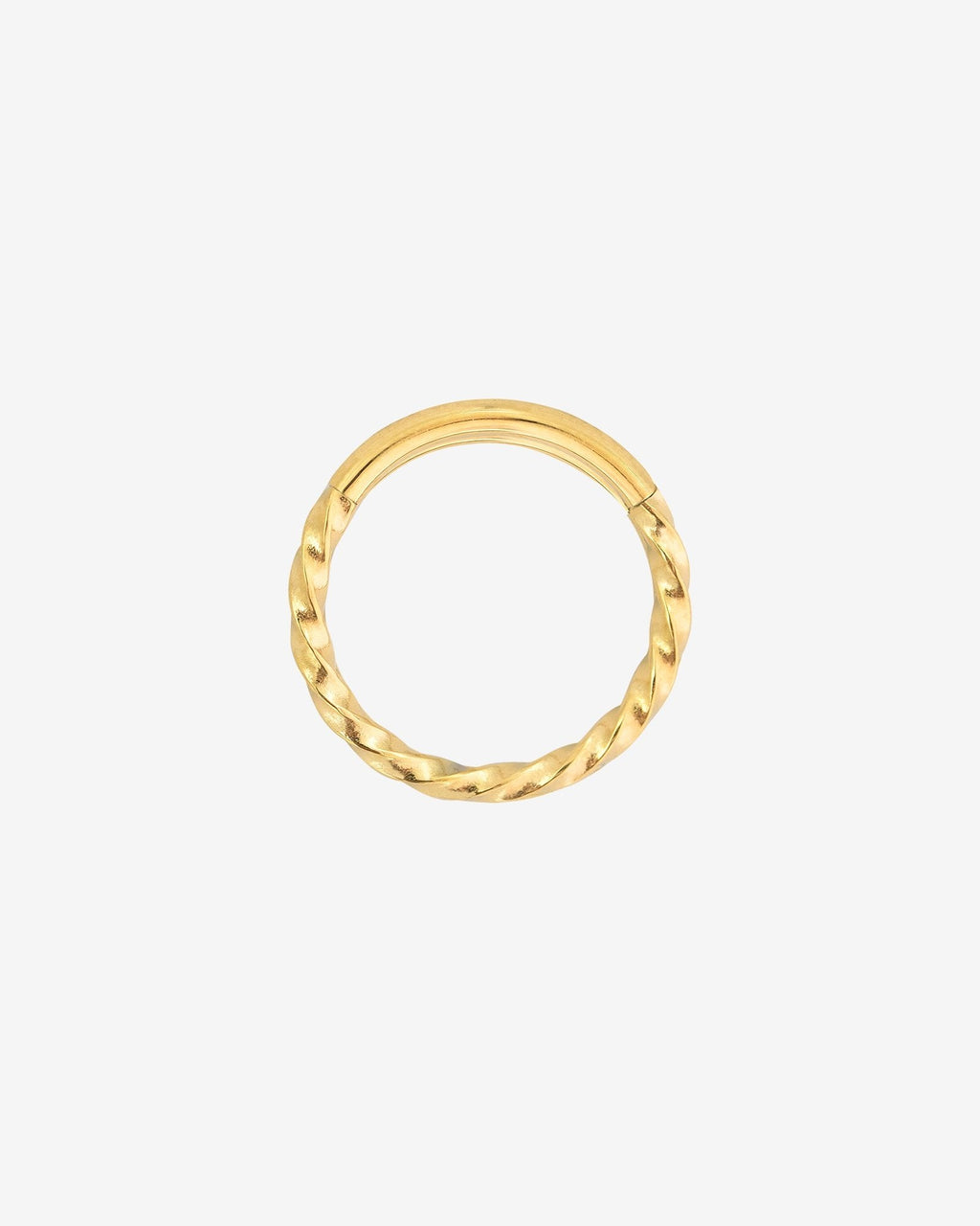 Gold "Twisted Click" Piercing Ring