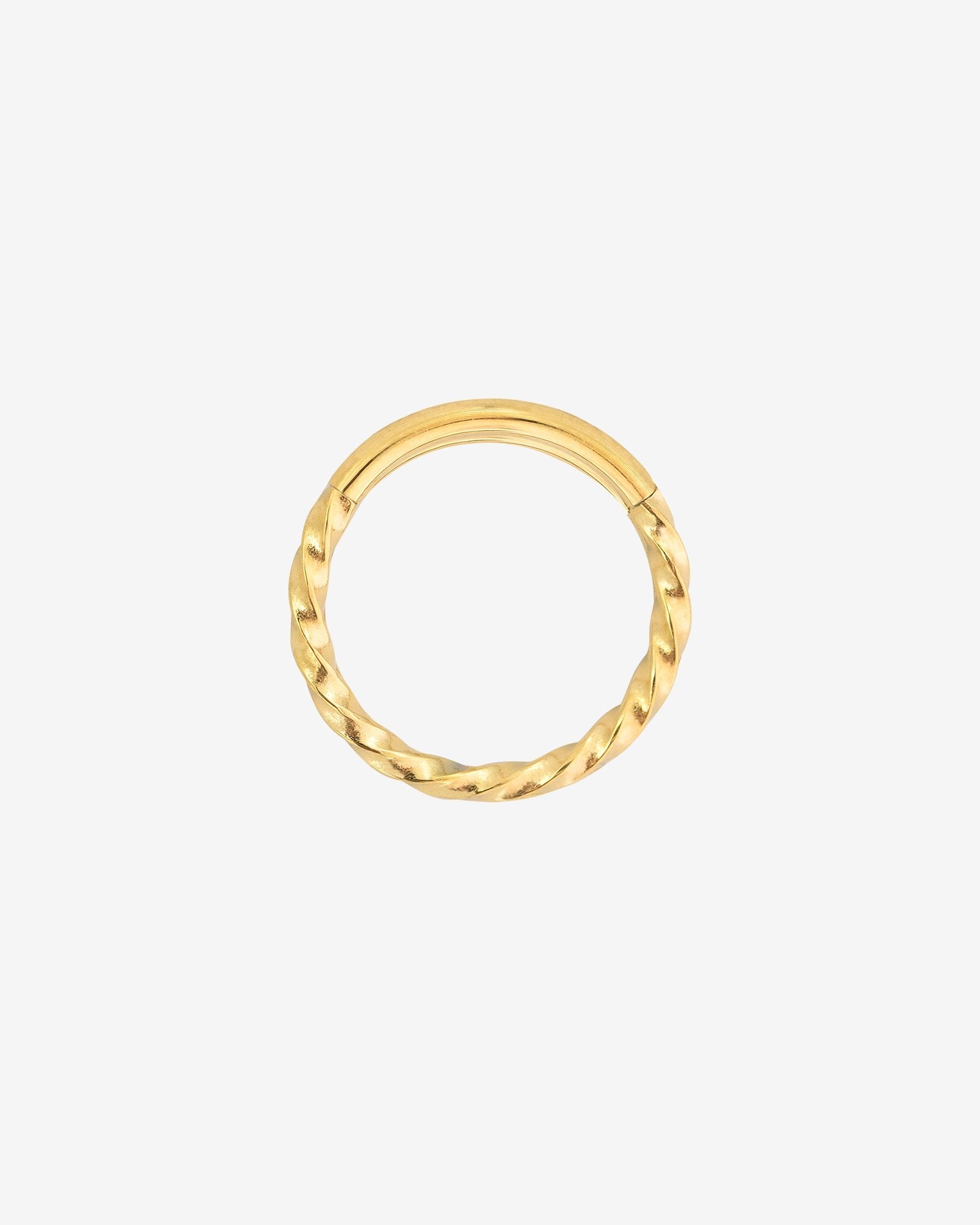 Gold "Twisted Click" Piercing Ring