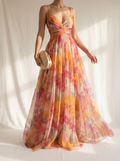 Giselle | Charming Floral Print Maxi Dress