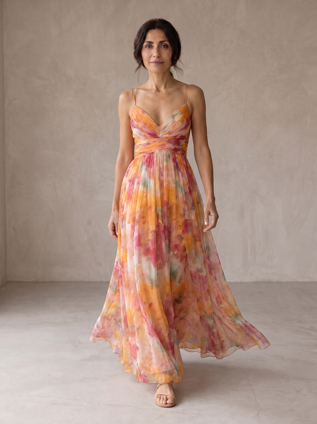 Giselle | Charming Floral Print Maxi Dress