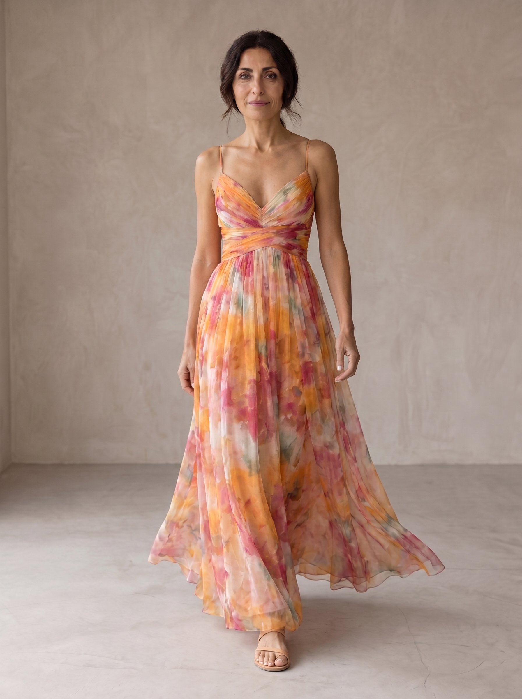 Giselle | Charming Floral Print Maxi Dress