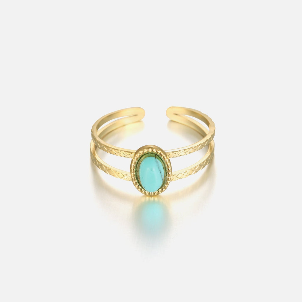 Anillo con piedra turquesa