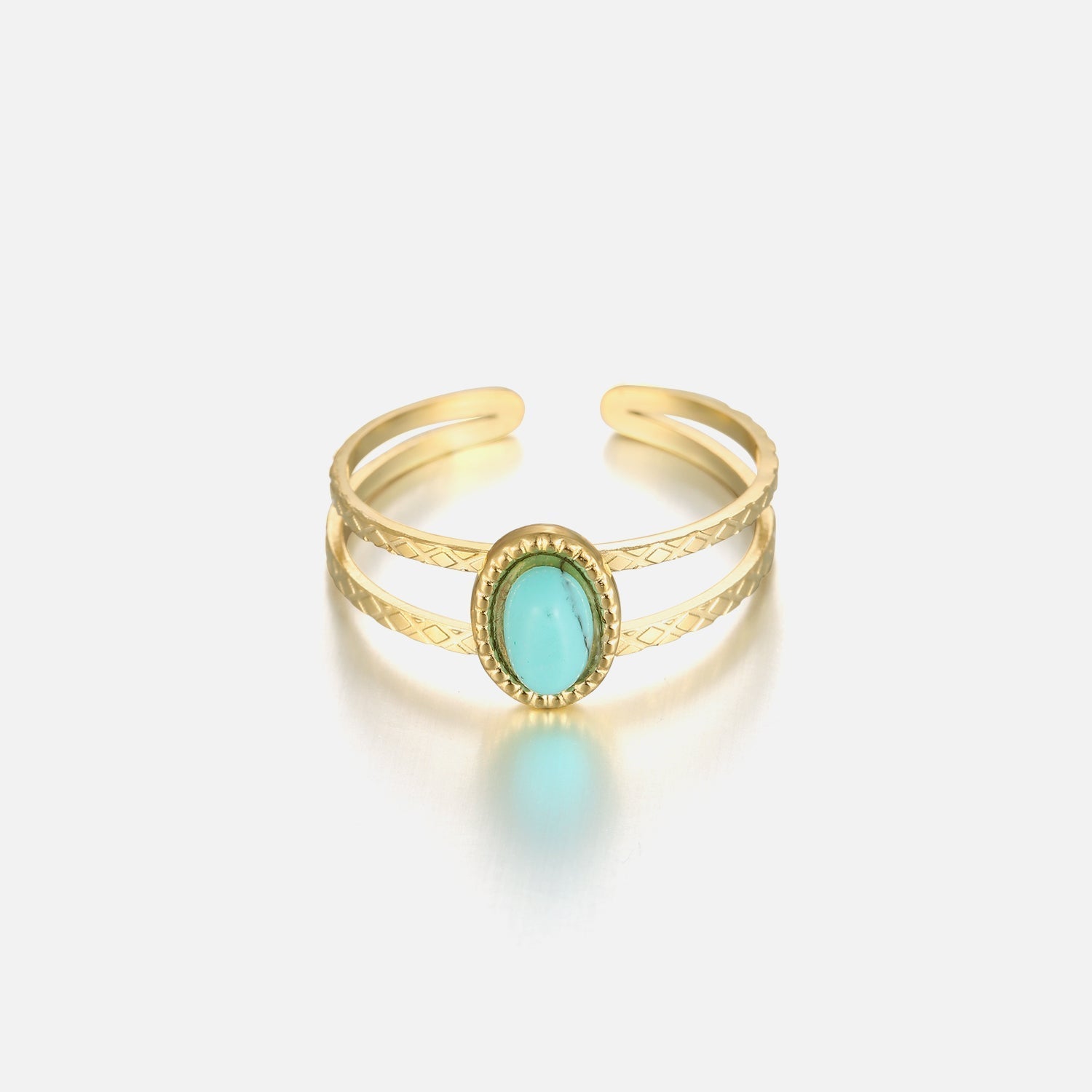 Anillo con piedra turquesa