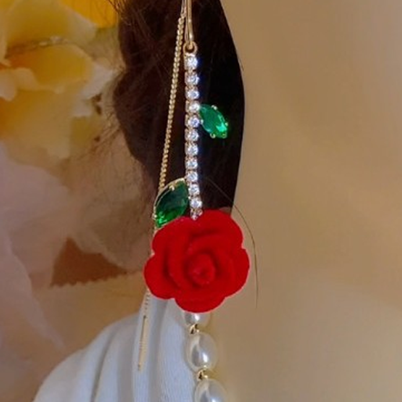 💐Boucles Tige Cristal – Élégance Quotidienne & Look Féminin🦢🌸