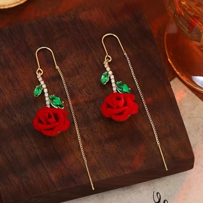 💐Boucles Tige Cristal – Élégance Quotidienne & Look Féminin🦢🌸