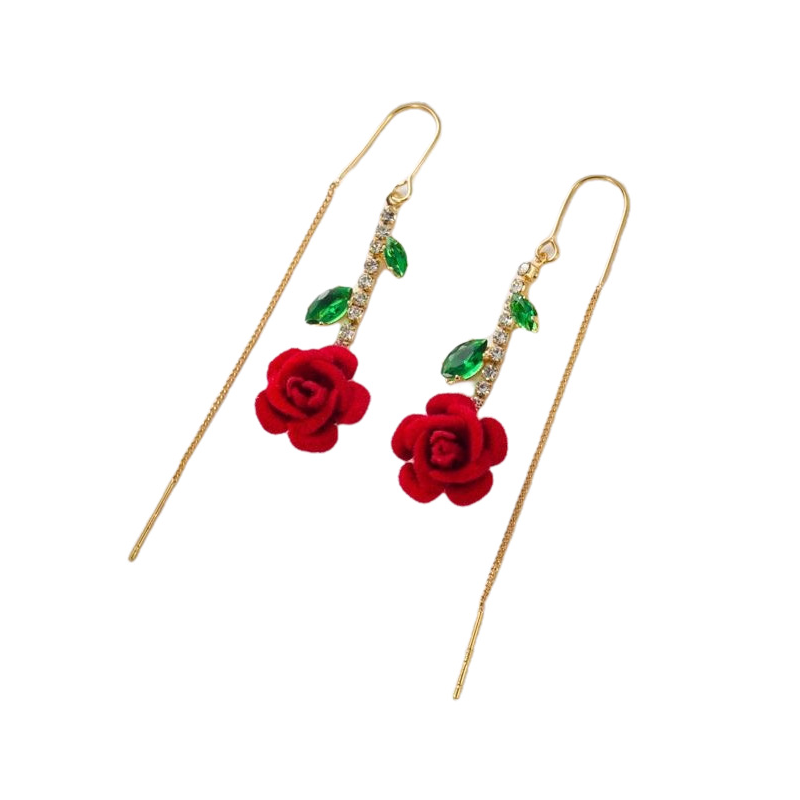 💐Boucles Tige Cristal – Élégance Quotidienne & Look Féminin🦢🌸