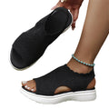 👡 Breathable Knitted Platform Sandals for Women: Light and Comfortable